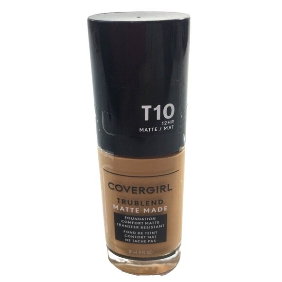 Covergirl Trublend Foundation Matte Made12 Hour 1 oz Golden Amber T 10 New - Picture 1 of 3